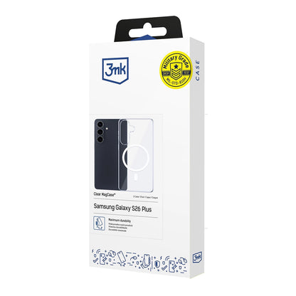 Custodia MagSafe per Samsung Galaxy S26 Plus S947, 3MK, Clear MagCase, Trasparente