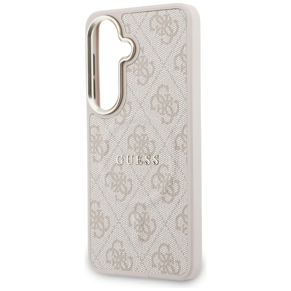 Custodia MagSafe per Samsung Galaxy S26 Plus S947, Guess, 4G Anello Inciso, Rosa