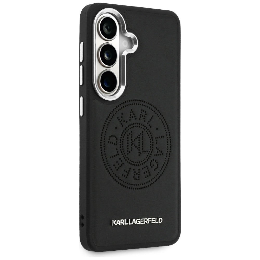 Custodia MagSafe per Samsung Galaxy S26 Plus S947, Karl Lagerfeld, Karl Round Point Logo, Nera