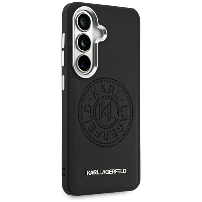Custodia MagSafe per Samsung Galaxy S26 Plus S947, Karl Lagerfeld, Karl Round Point Logo, Nera