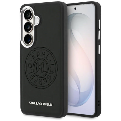 Custodia MagSafe per Samsung Galaxy S26 Plus S947, Karl Lagerfeld, Karl Round Point Logo, Nera
