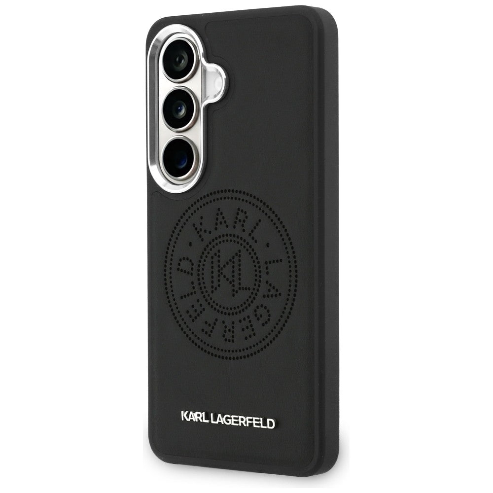 Custodia MagSafe per Samsung Galaxy S26 Plus S947, Karl Lagerfeld, Karl Round Point Logo, Nera