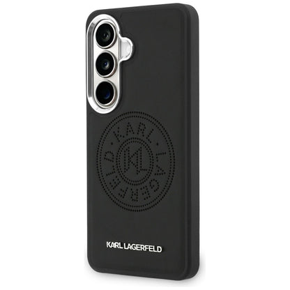 Custodia MagSafe per Samsung Galaxy S26 Plus S947, Karl Lagerfeld, Karl Round Point Logo, Nera