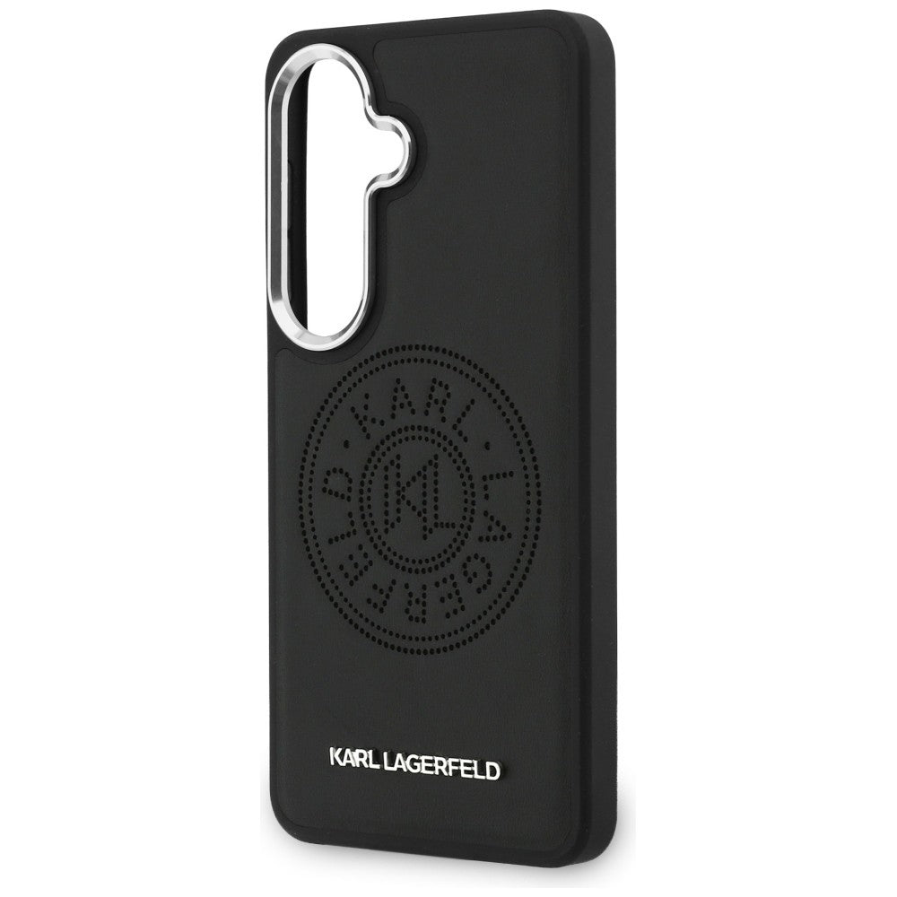 Custodia MagSafe per Samsung Galaxy S26 Plus S947, Karl Lagerfeld, Karl Round Point Logo, Nera