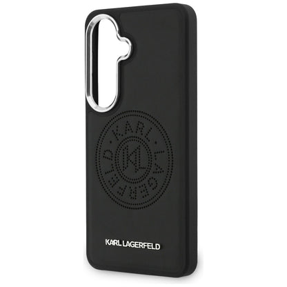 Custodia MagSafe per Samsung Galaxy S26 Plus S947, Karl Lagerfeld, Karl Round Point Logo, Nera
