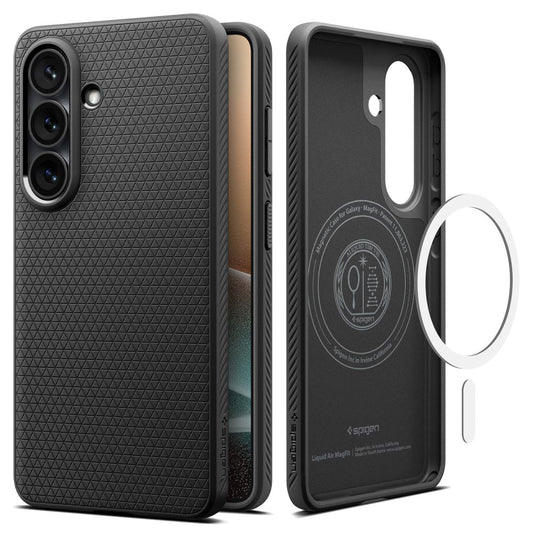 Custodia MagSafe per Samsung Galaxy S26 Plus S947, Spigen, Liquid Air, Nera Opaca ACS10704