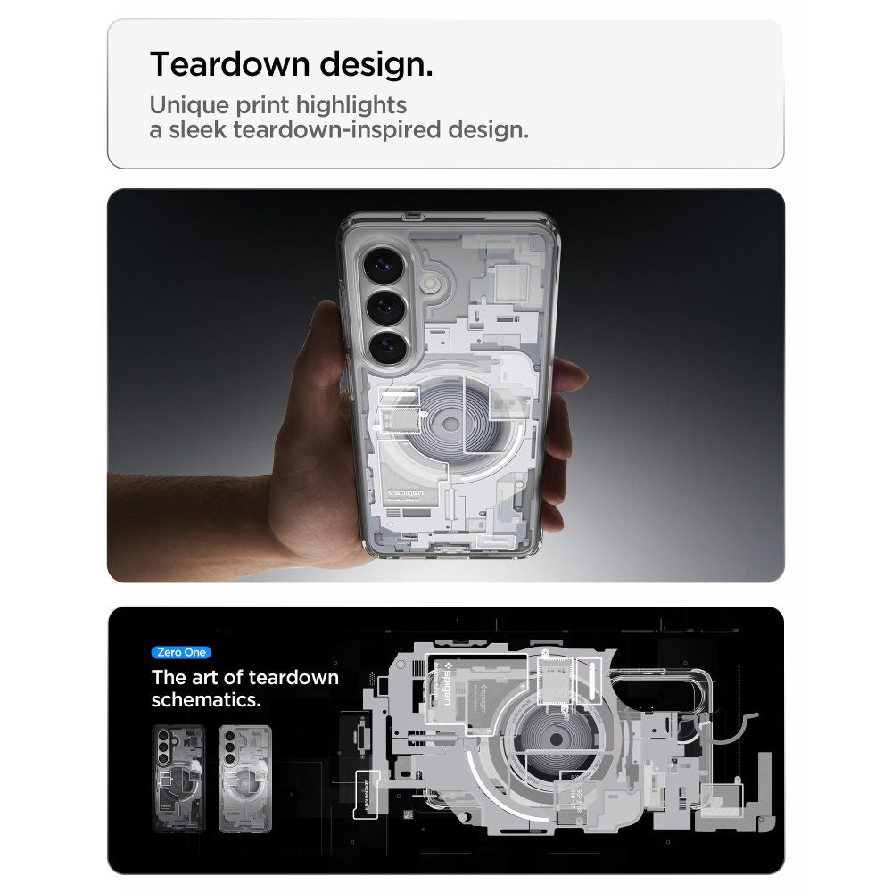 Custodia MagSafe per Samsung Galaxy S26 Plus S947, Spigen, Ultra Hybrid Zero One, Bianca ACS10712