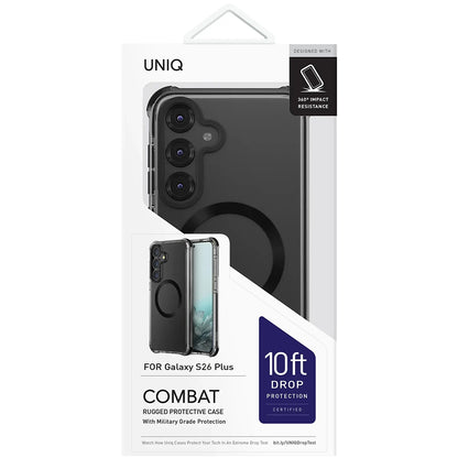 Custodia MagSafe per Samsung Galaxy S26 Plus S947, UNIQ, Combat MagClick, Nera