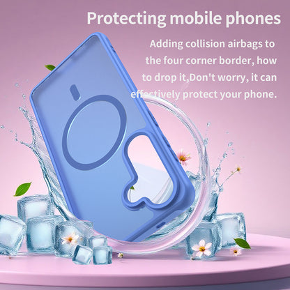 Custodia MagSafe per Samsung Galaxy S26 Plus, Techsuit, HaloFrost II, Blu