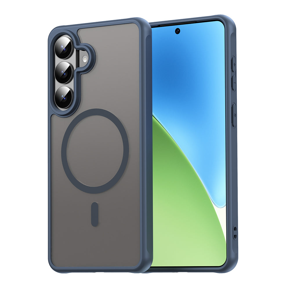 Custodia MagSafe per Samsung Galaxy S26 Plus, Techsuit, HaloFrost II, Blu Navy