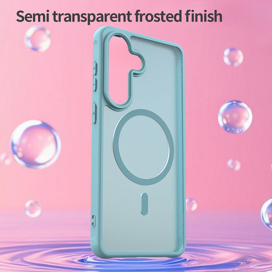 Custodia MagSafe per Samsung Galaxy S26 Plus, Techsuit, HaloFrost II, Verde Chiaro