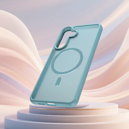 Custodia MagSafe per Samsung Galaxy S26 Plus, Techsuit, HaloFrost II, Verde Chiaro