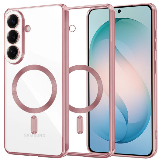 Custodia MagSafe per Samsung Galaxy S26 Plus, Techsuit, Luxury Crystal, Rosa