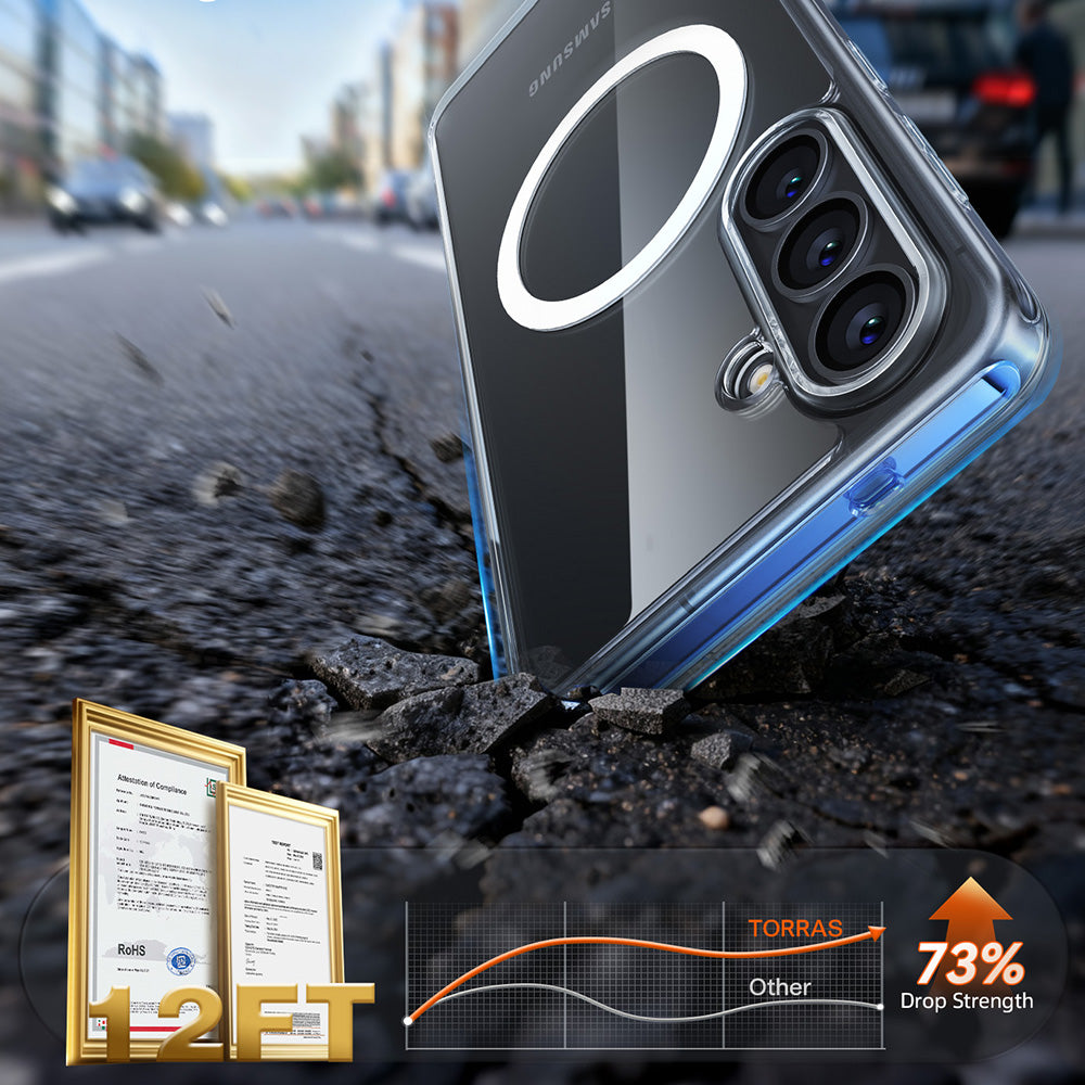 Custodia MagSafe per Samsung Galaxy S26 Plus, Torras, Guardian, Trasparente