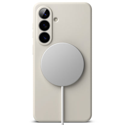 Custodia MagSafe per Samsung Galaxy S26 S942, Ringke, Silicone, Crema