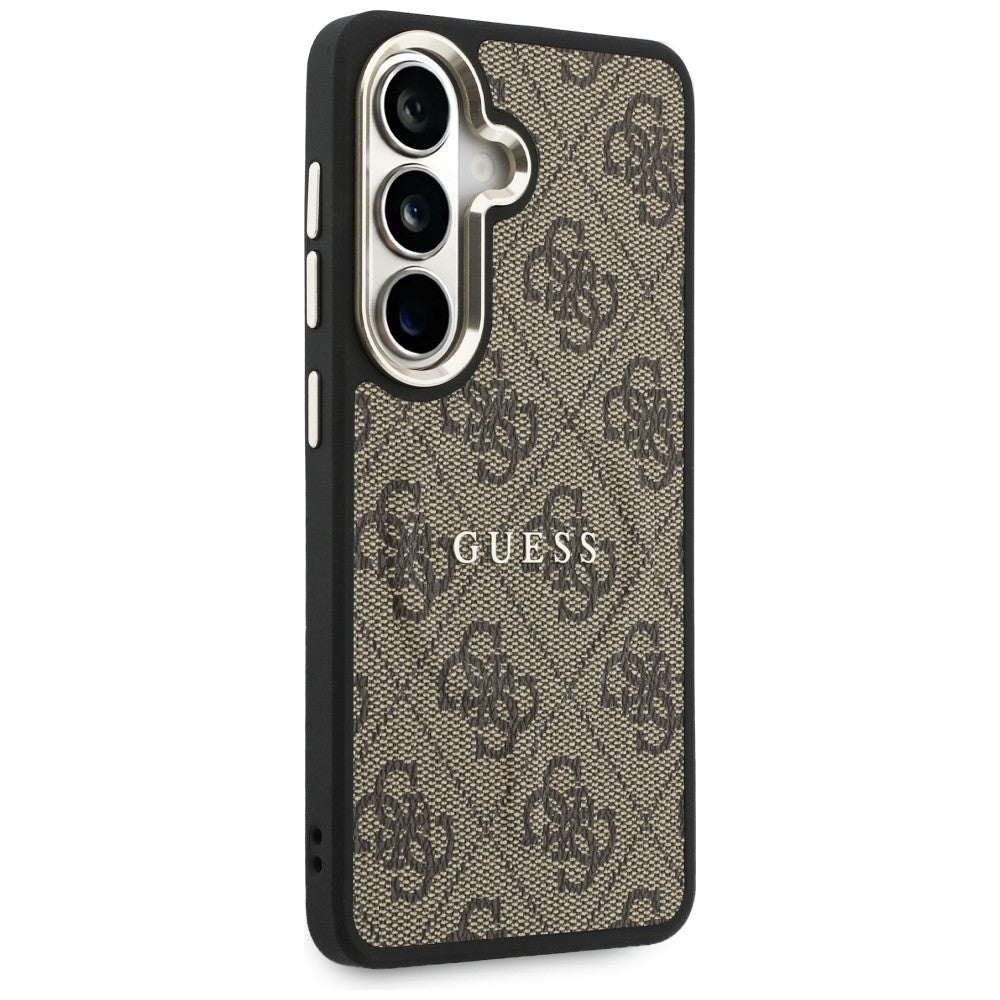 Custodia MagSafe per Samsung Galaxy S26 S942, Guess, 4G Embossed Ring, Marrone