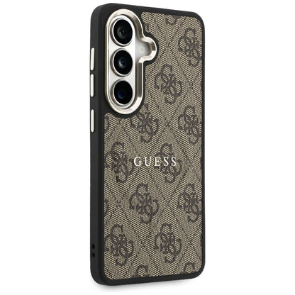 Custodia MagSafe per Samsung Galaxy S26 S942, Guess, 4G Embossed Ring, Marrone
