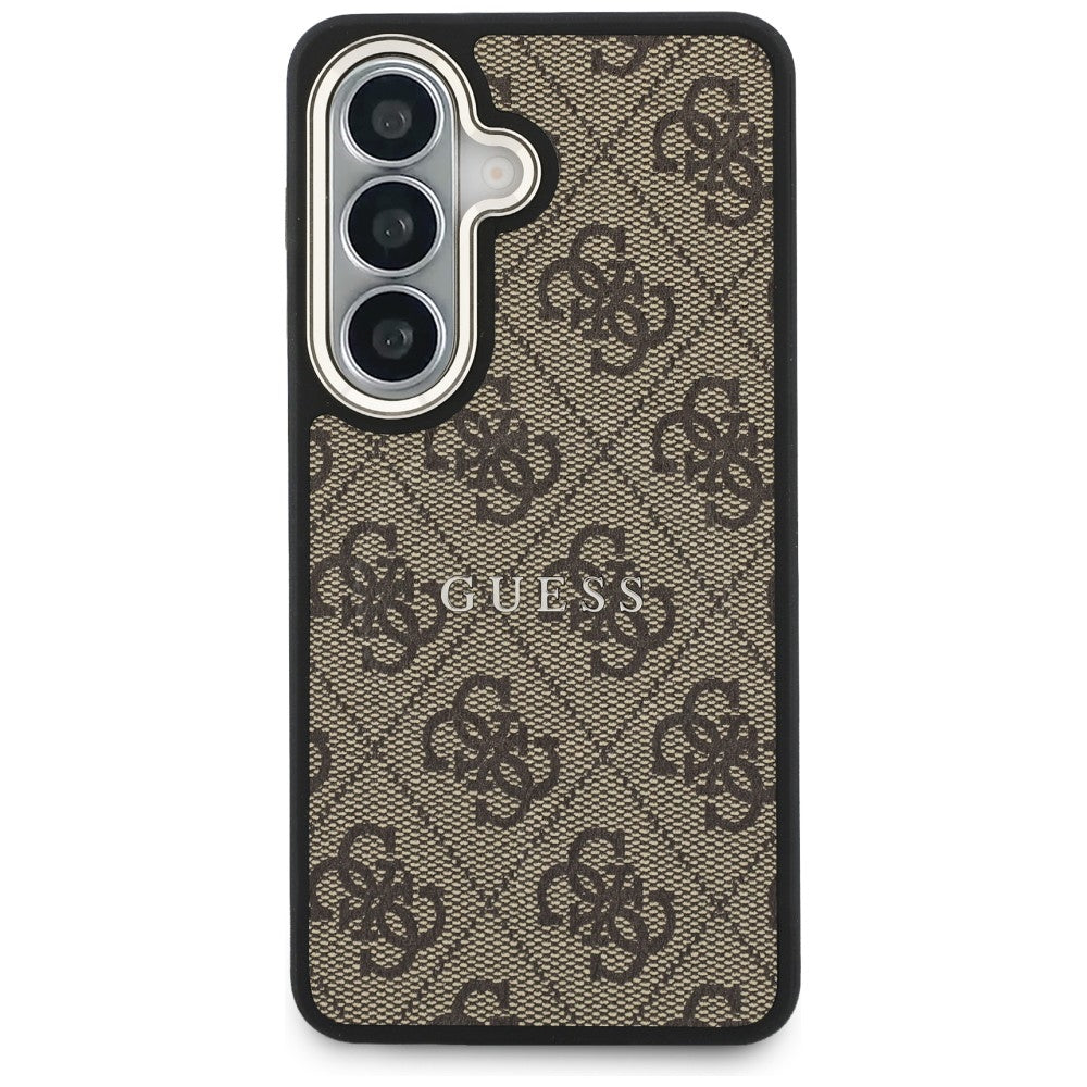Custodia MagSafe per Samsung Galaxy S26 S942, Guess, 4G Embossed Ring, Marrone