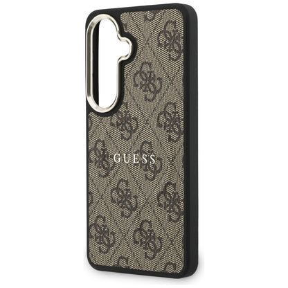 Custodia MagSafe per Samsung Galaxy S26 S942, Guess, 4G Embossed Ring, Marrone