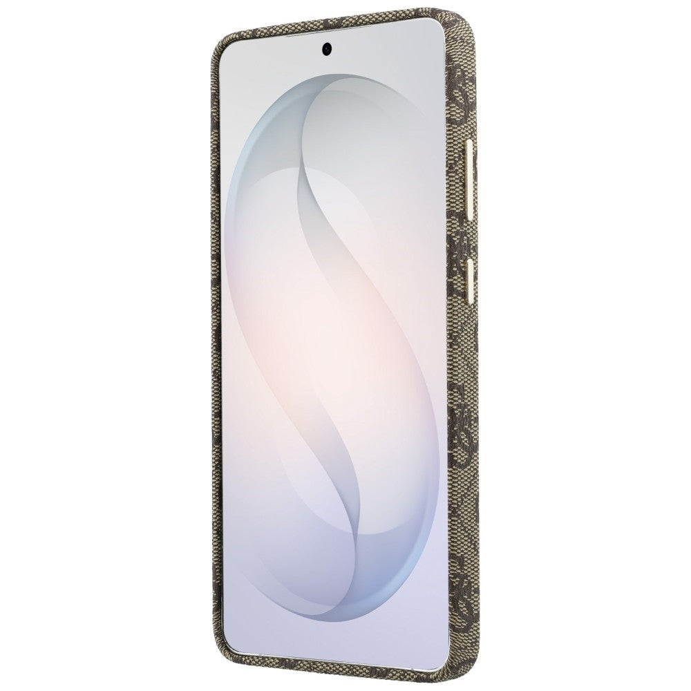 Custodia MagSafe per Samsung Galaxy S26 S942, Guess, 4G Script Logo, Marrone