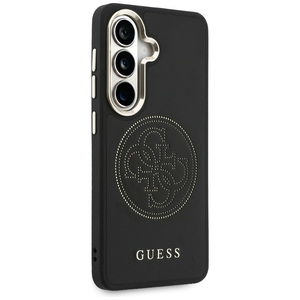 Custodia MagSafe per Samsung Galaxy S26 S942, Guess, Logo Perforato, Nera