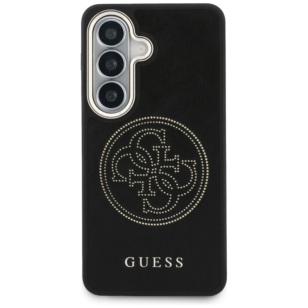 Custodia MagSafe per Samsung Galaxy S26 S942, Guess, Logo Perforato, Nera