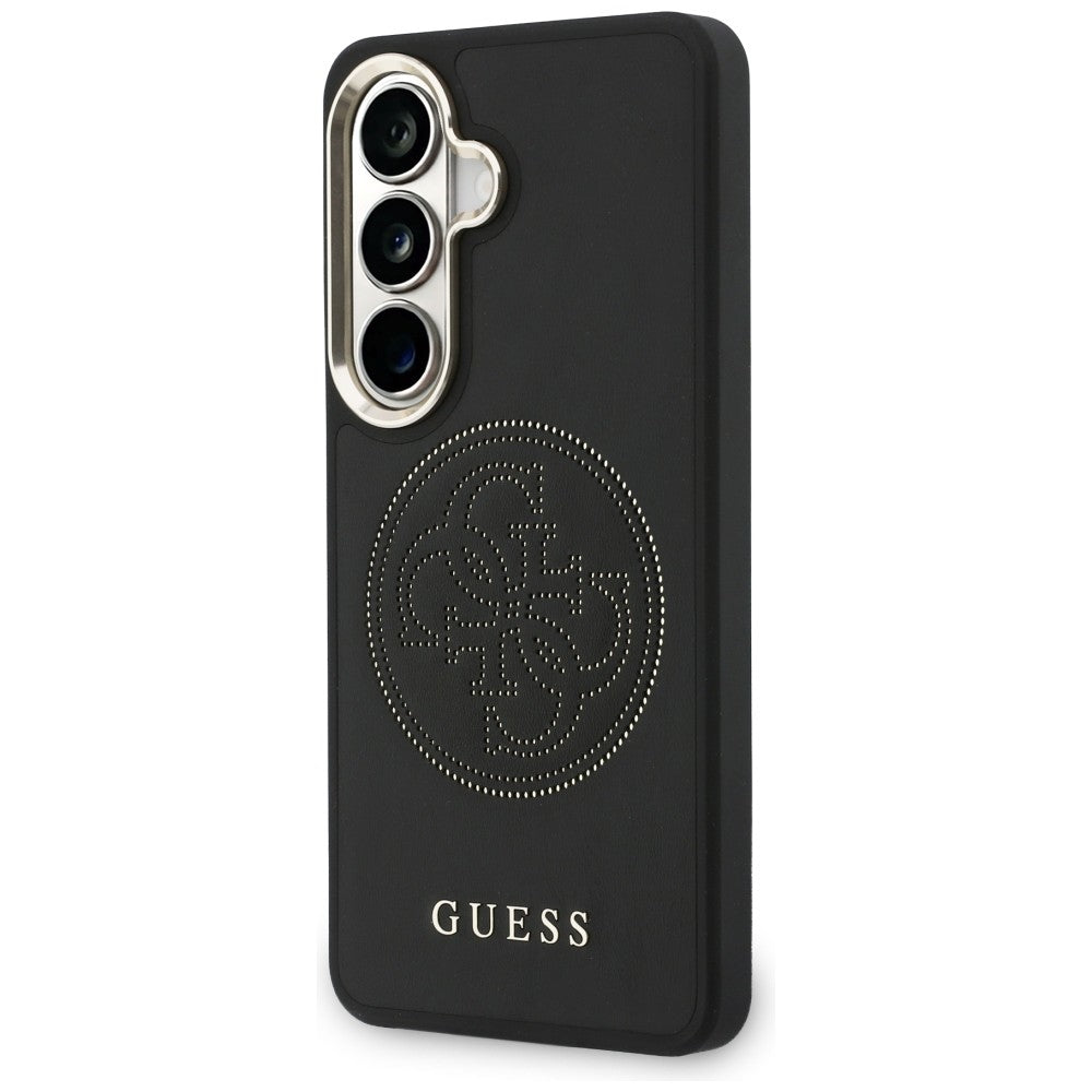 Custodia MagSafe per Samsung Galaxy S26 S942, Guess, Logo Perforato, Nera