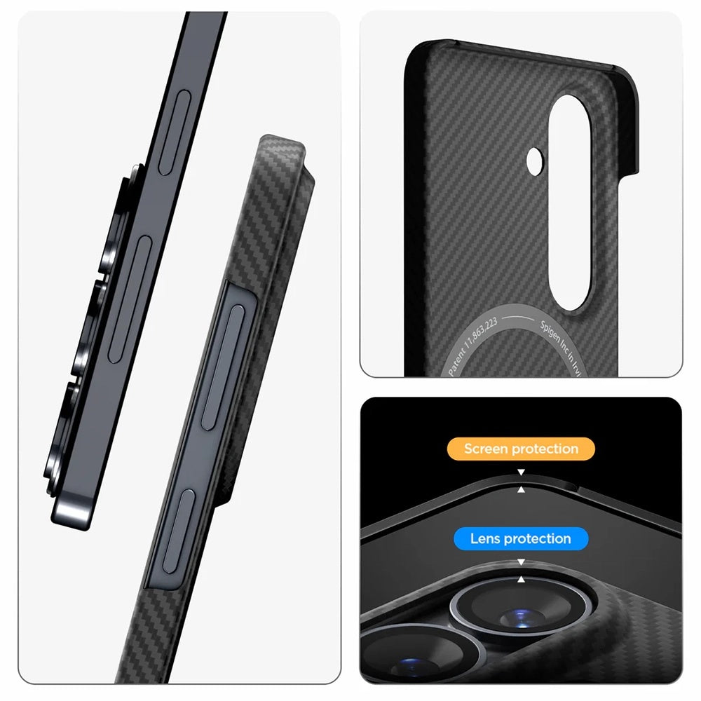 Custodia MagSafe per Samsung Galaxy S26 S942, Spigen, Air Skin, Nera ACS11059