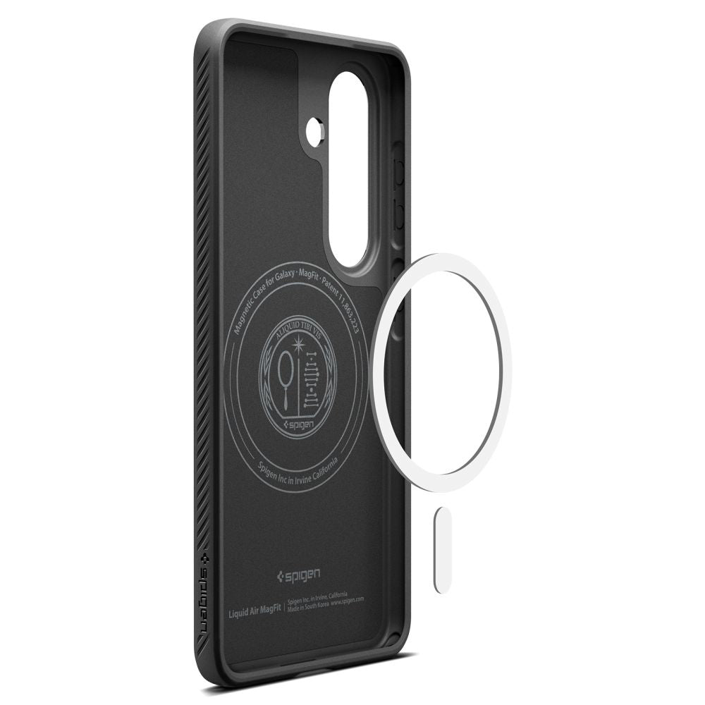 Custodia MagSafe per Samsung Galaxy S26 S942, Spigen, Liquid Air, Nera Opaca ACS10730