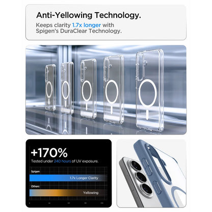 Custodia MagSafe per Samsung Galaxy S26 S942, Spigen, Ultra Hybrid, Blu ACS11219