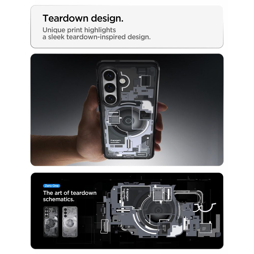 Custodia MagSafe per Samsung Galaxy S26 S942, Spigen, Ultra Hybrid Zero One, Nera ACS10736