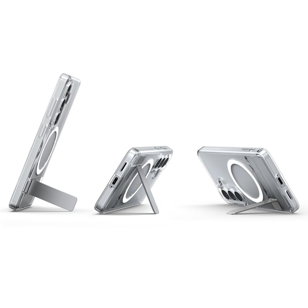 Custodia MagSafe per Samsung Galaxy S26 S942, Spigen, Ultra Hybrid S, Trasparente Bianca ACS11061