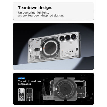 Custodia MagSafe per Samsung Galaxy S26 S942, Spigen, Ultra Hybrid Neo One, Trasparente ACS11218