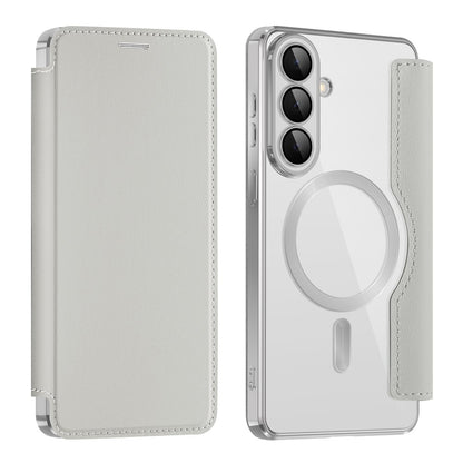 Custodia MagSafe per Samsung Galaxy S26, Techsuit, SmartMag Book, Grigio