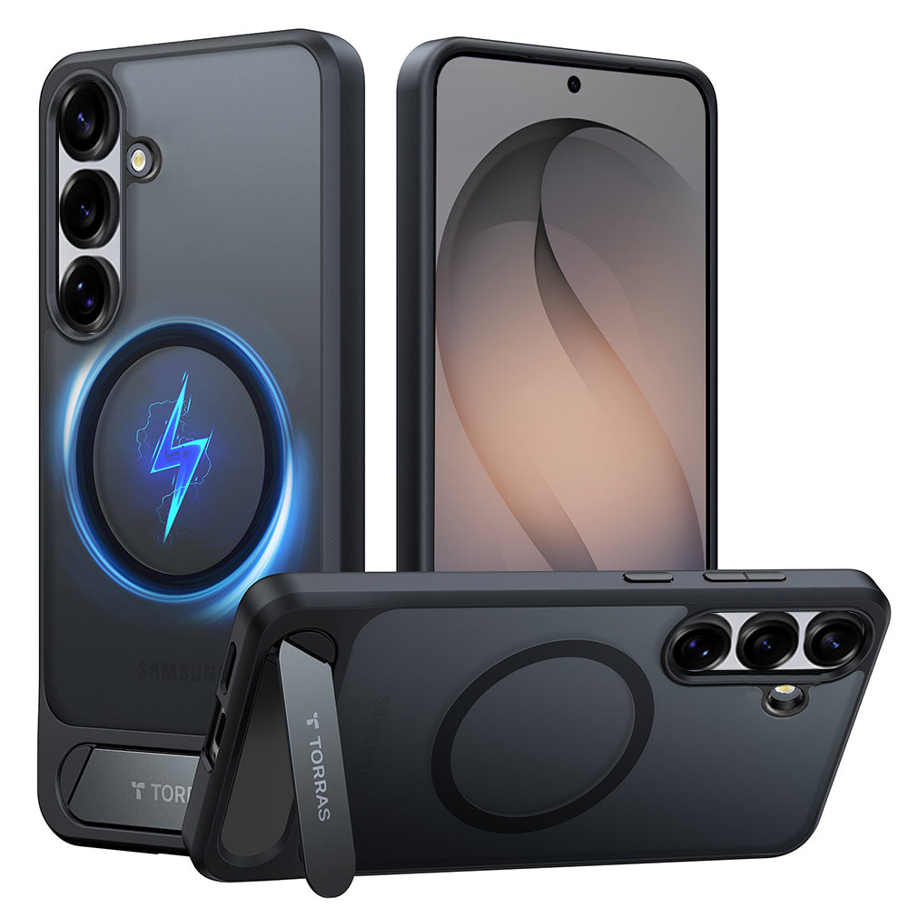 Custodia MagSafe per Samsung Galaxy S26, Torras, Pstand, Nera
