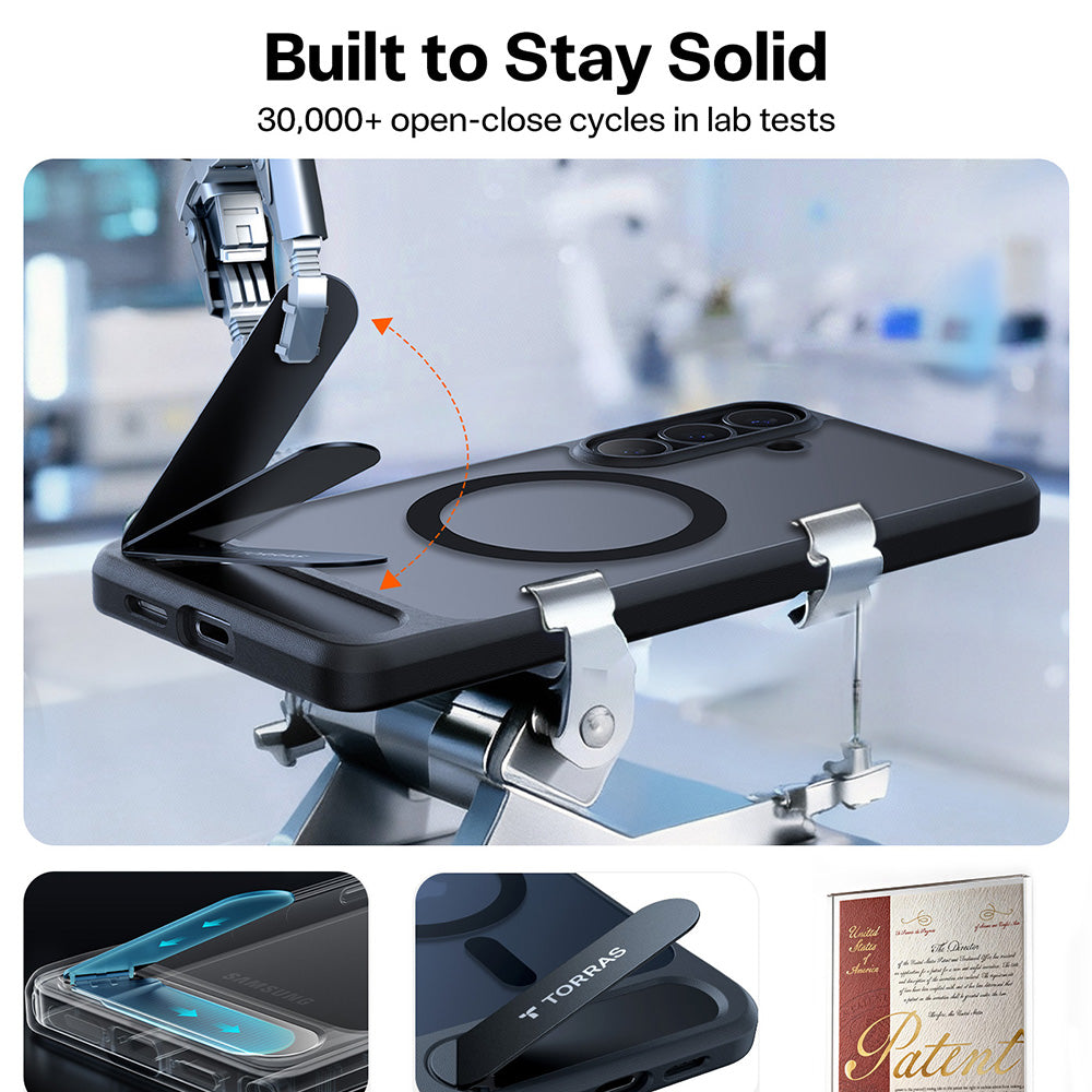 Custodia MagSafe per Samsung Galaxy S26, Torras, Pstand, Nera