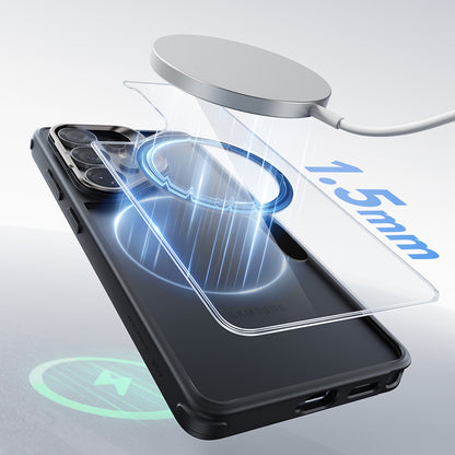 Custodia MagSafe per Samsung Galaxy S26 Ultra, ESR, Classic Hybrid Kickstand, Nera Trasparente