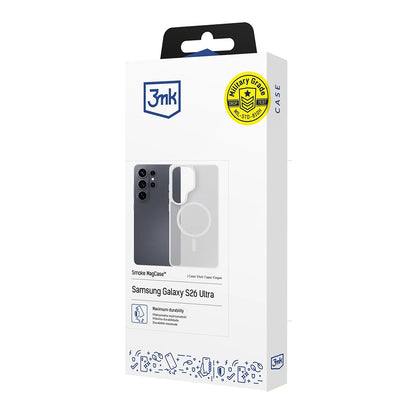 Custodia MagSafe per Samsung Galaxy S26 Ultra S948, 3MK, Smoke MagCase, Bianca