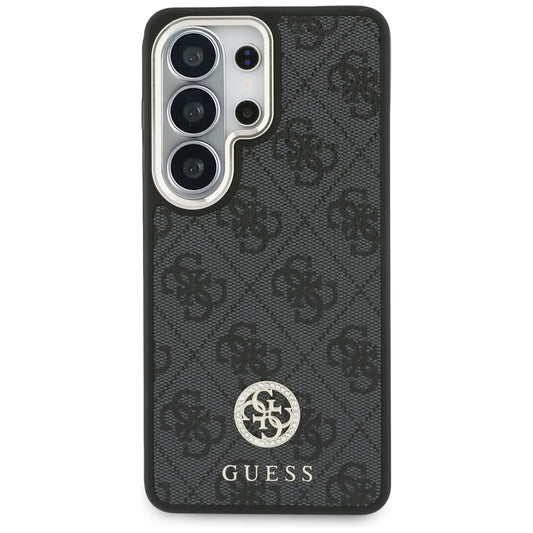 MagSafe Case for Samsung Galaxy S26 Ultra S948, GUESS, 4G Big Rhinestone Triangle Strap, Black