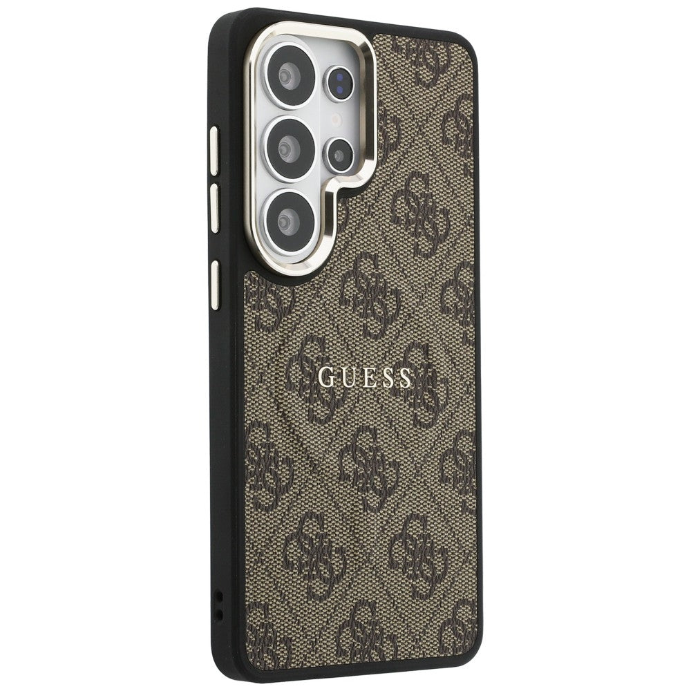 Custodia MagSafe per Samsung Galaxy S26 Ultra S948, Guess, 4G Embossed Ring, Marrone