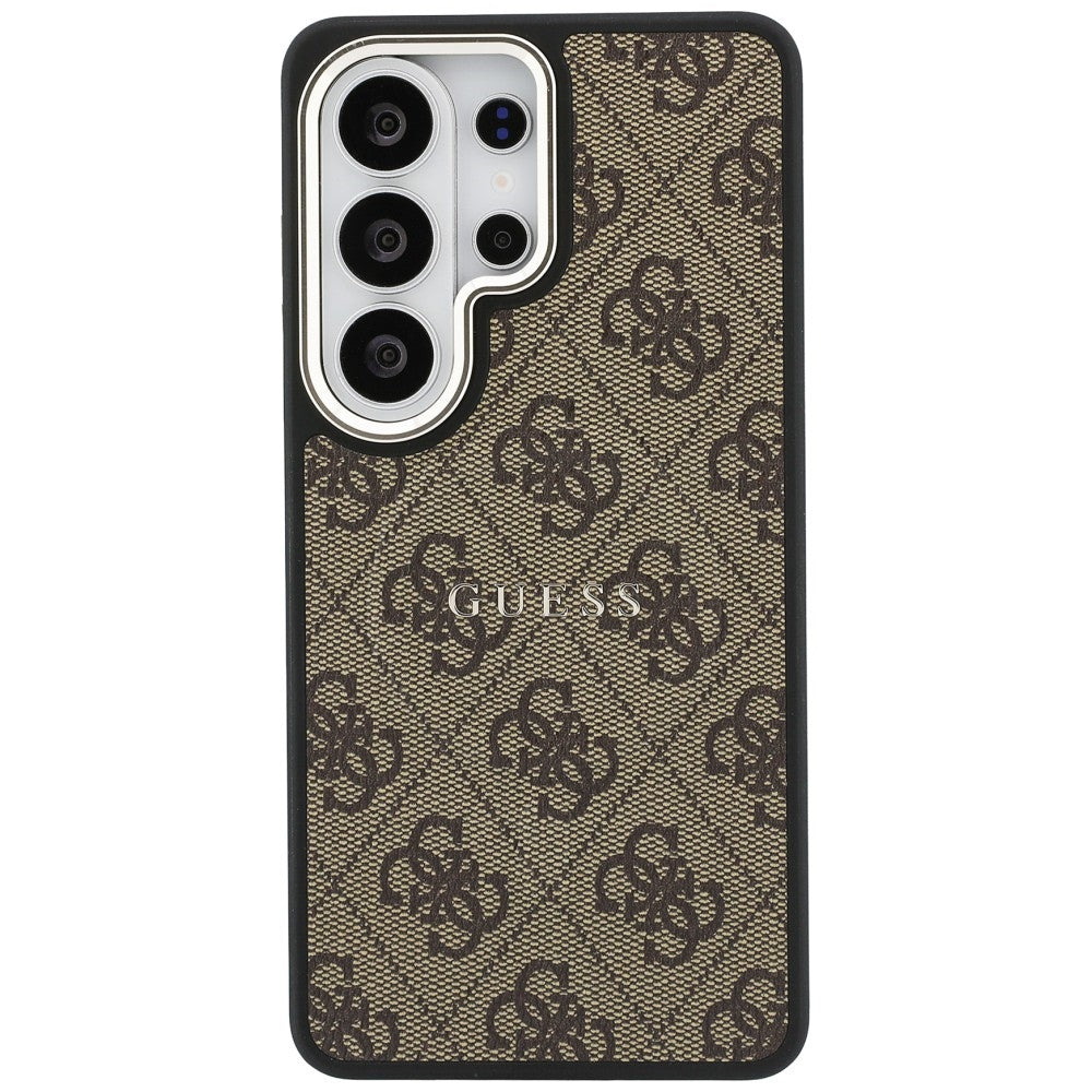 Custodia MagSafe per Samsung Galaxy S26 Ultra S948, Guess, 4G Embossed Ring, Marrone