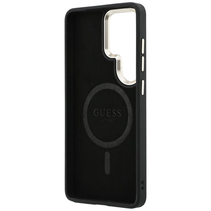 Custodia MagSafe per Samsung Galaxy S26 Ultra S948, Guess, 4G Embossed Ring, Marrone