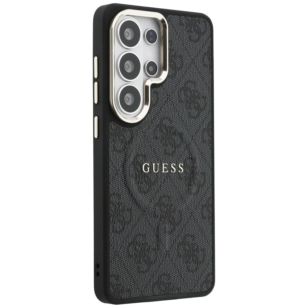 Custodia MagSafe per Samsung Galaxy S26 Ultra S948, Guess, 4G Embossed Ring, Nera