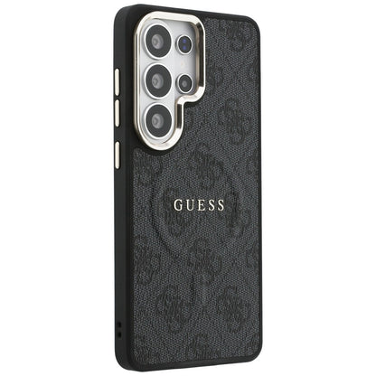 Custodia MagSafe per Samsung Galaxy S26 Ultra S948, Guess, 4G Embossed Ring, Nera