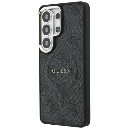 Custodia MagSafe per Samsung Galaxy S26 Ultra S948, Guess, 4G Embossed Ring, Nera