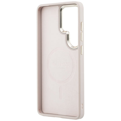 Custodia MagSafe per Samsung Galaxy S26 Ultra S948, Guess, 4G Embossed Ring, Rosa