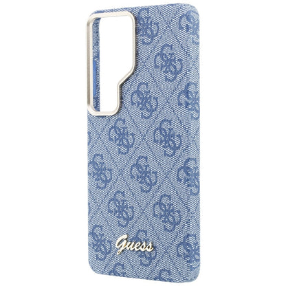 MagSafe Case for Samsung Galaxy S26 Ultra S948, Guess, 4G Script Logo, Blue