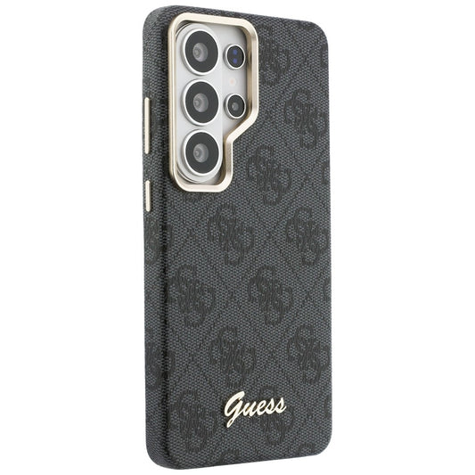 Custodia MagSafe per Samsung Galaxy S26 Ultra S948, Guess, 4G Script Logo, Nera