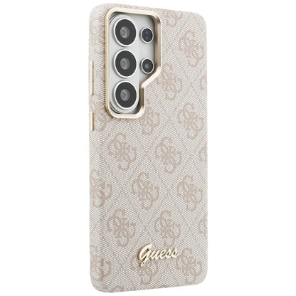 Custodia MagSafe per Samsung Galaxy S26 Ultra S948, Guess, 4G Script Logo, Rosa