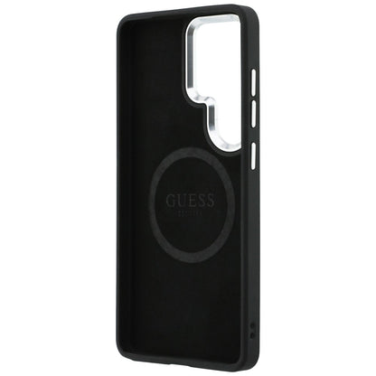 Custodia MagSafe per Samsung Galaxy S26 Ultra S948, Guess, Embossed Ring Triangle Logo, Nera